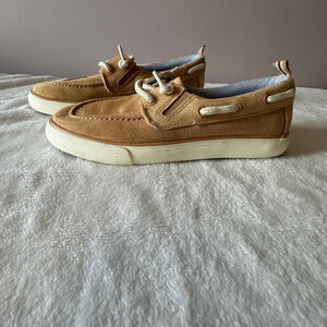 Boys Cat & Jack Tan Suede Boat Shoes Size 13 Little Kid